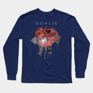 Torn Brick Wall Hockey Goalie - hockey player Long Sleeve T-Shirt